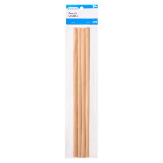 12 Packs: 4 ct. (48 total) 3/8" x 12" Wooden Dowels by Creatology™